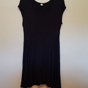 Black fit and flare dress